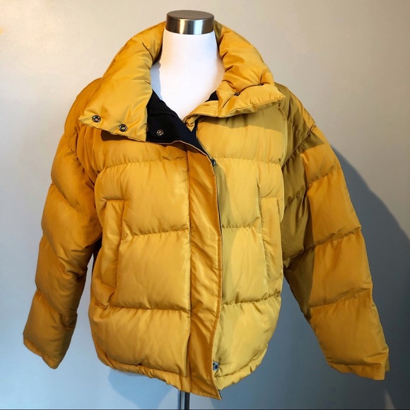 Kendall Kylie Nwt Mustard Yellow Puffer 